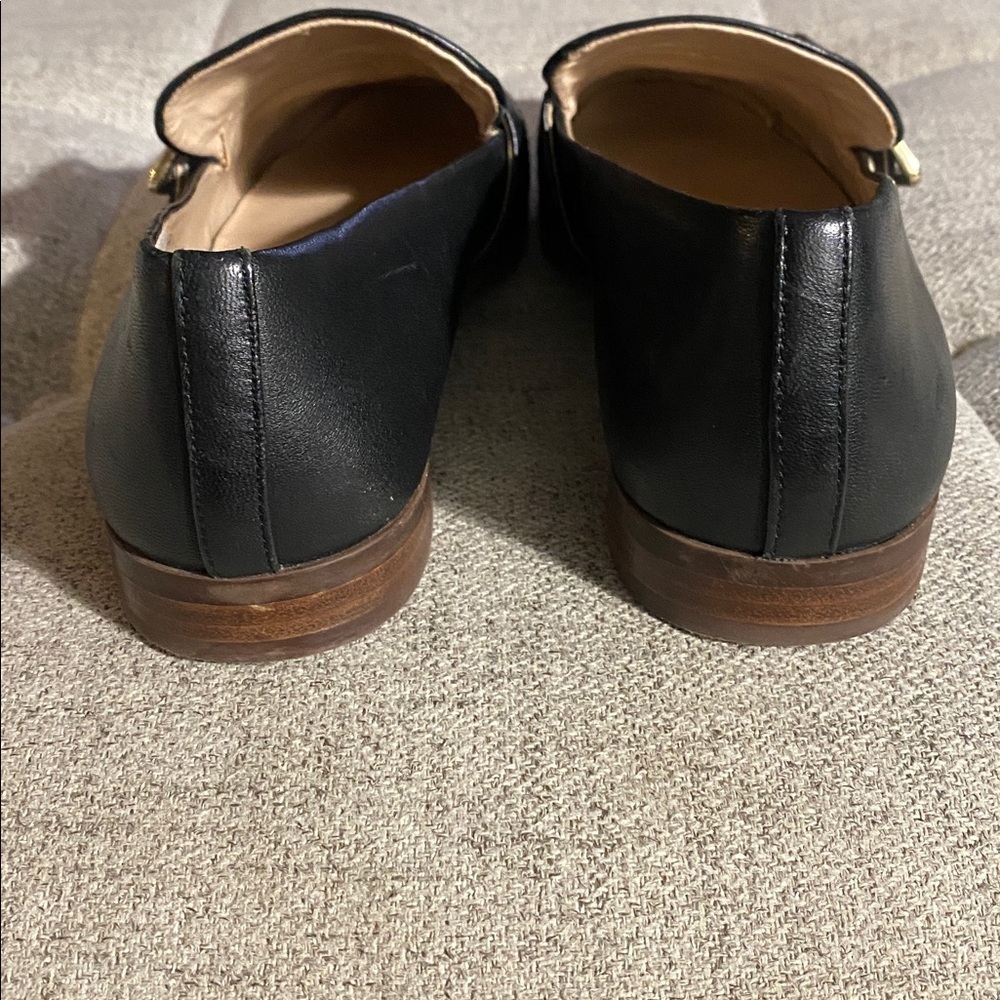 Essex Lane Gemma Black Leather Loafers – Gold Buckle – Sz 9 - Picture 4 of 10
